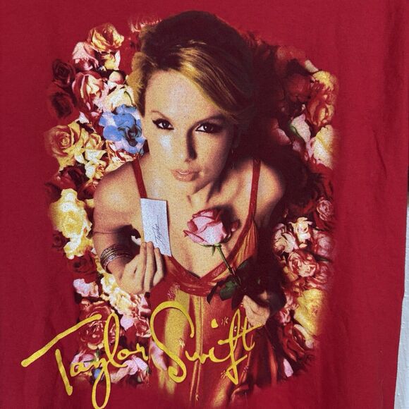 Vintage 2006 Taylor Swift Our Song Tour Red Small T-Shirt - Picture 2 of 7